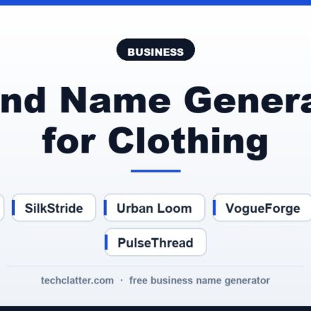 Brand Name Generator for Clothing: ThreadPulse, SilkStride, Urban Loom and more name ideas