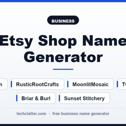 Etsy Shop Name Generator: WhimsyWoven, RusticRootCrafts, MoonlitMosaic and more name ideas