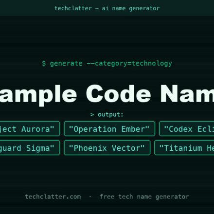 Example Code Names: Project Aurora, Operation Ember, Codex Eclipse and more name ideas