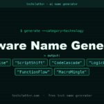Software Name Generator: ProgPulse, ScriptShift, CodeCascade and more name ideas
