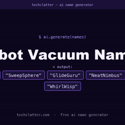 Robot Vacuum Names: DustDynamo, SweepSphere, GlideGuru and more name ideas