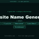 Website Name Generator: PixelBridge, FluxSite, NebulaHub and more name ideas